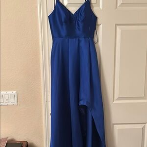 Elegant Blue Satin Gown
